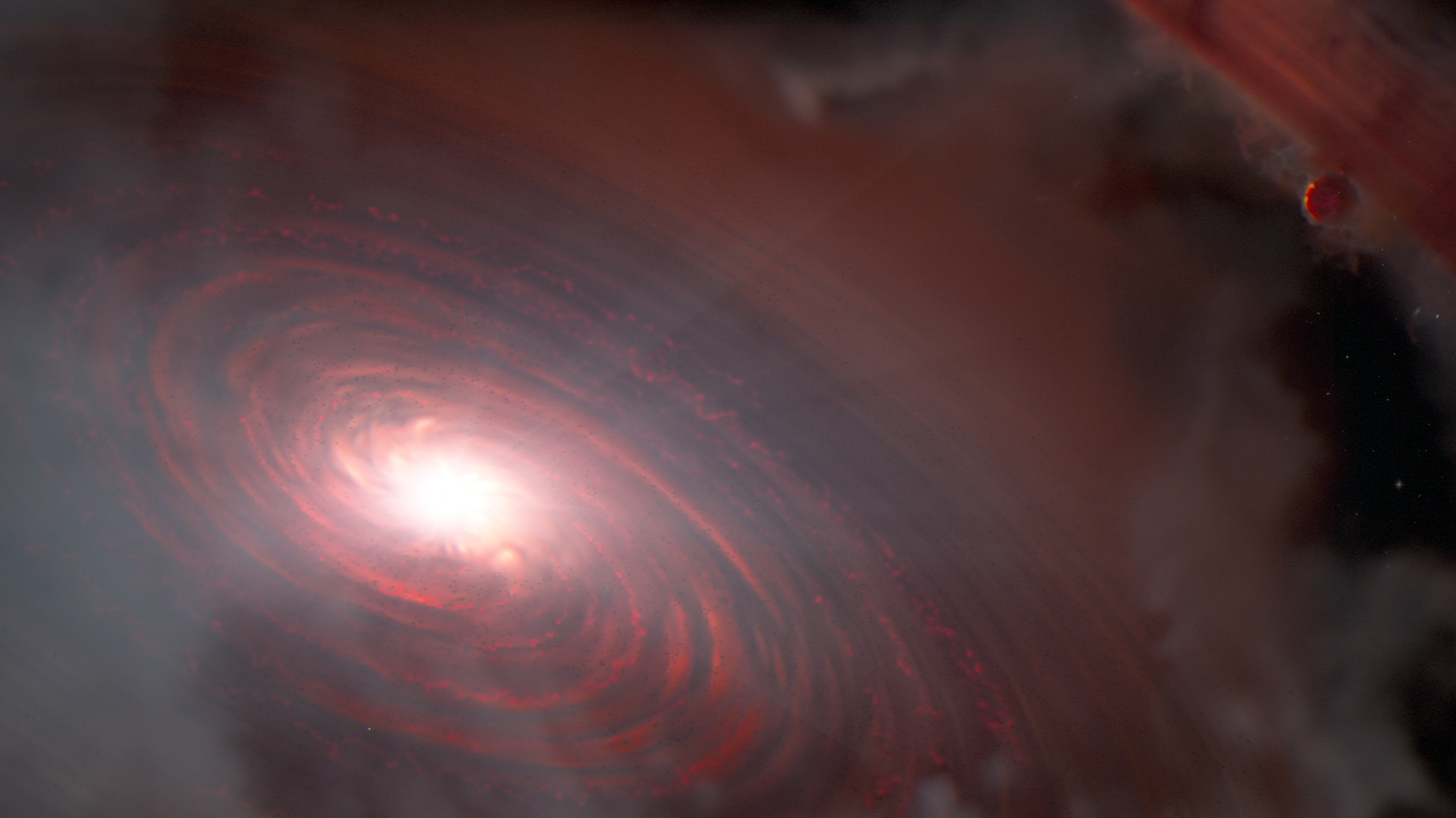 Ilustración de un disco protoplanetario utilizada como portada del curso Modelamiento en Astrofísica.