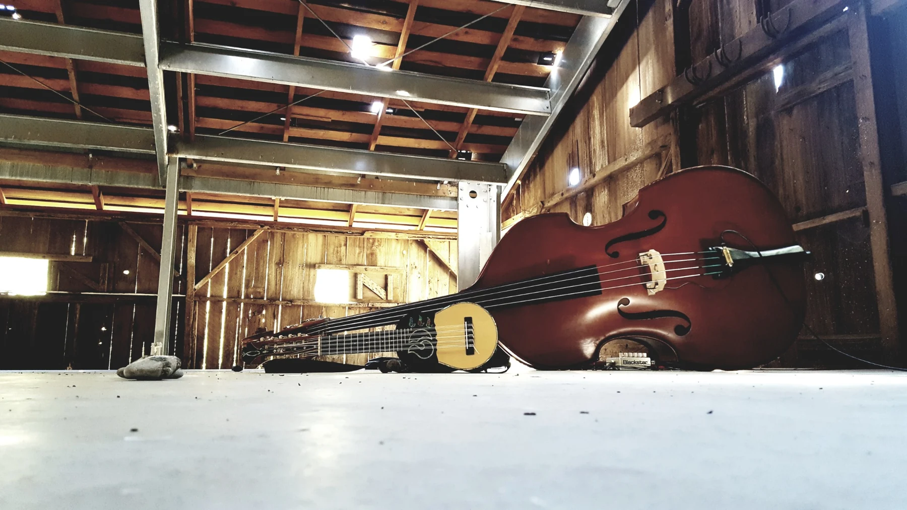 Charango and double bass in a Djerassi workspace